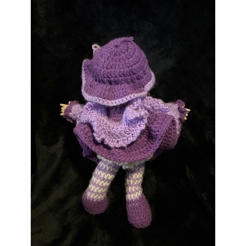 Vintage 80s Plum Pudding Strawberry Shortcake 14” Crochet Dolls